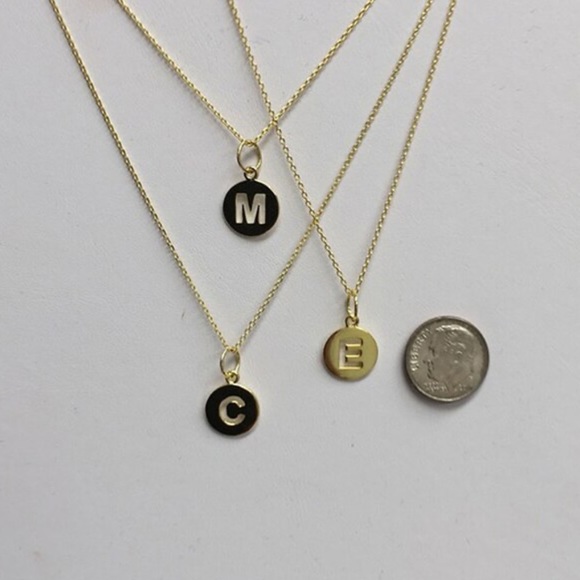 14kSTERLING SILVER Vermeil cut out letter necklace - Picture 5 of 5